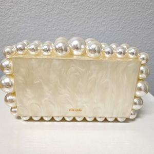 Cult Gaia Eos Pearly Acrylic Clutch